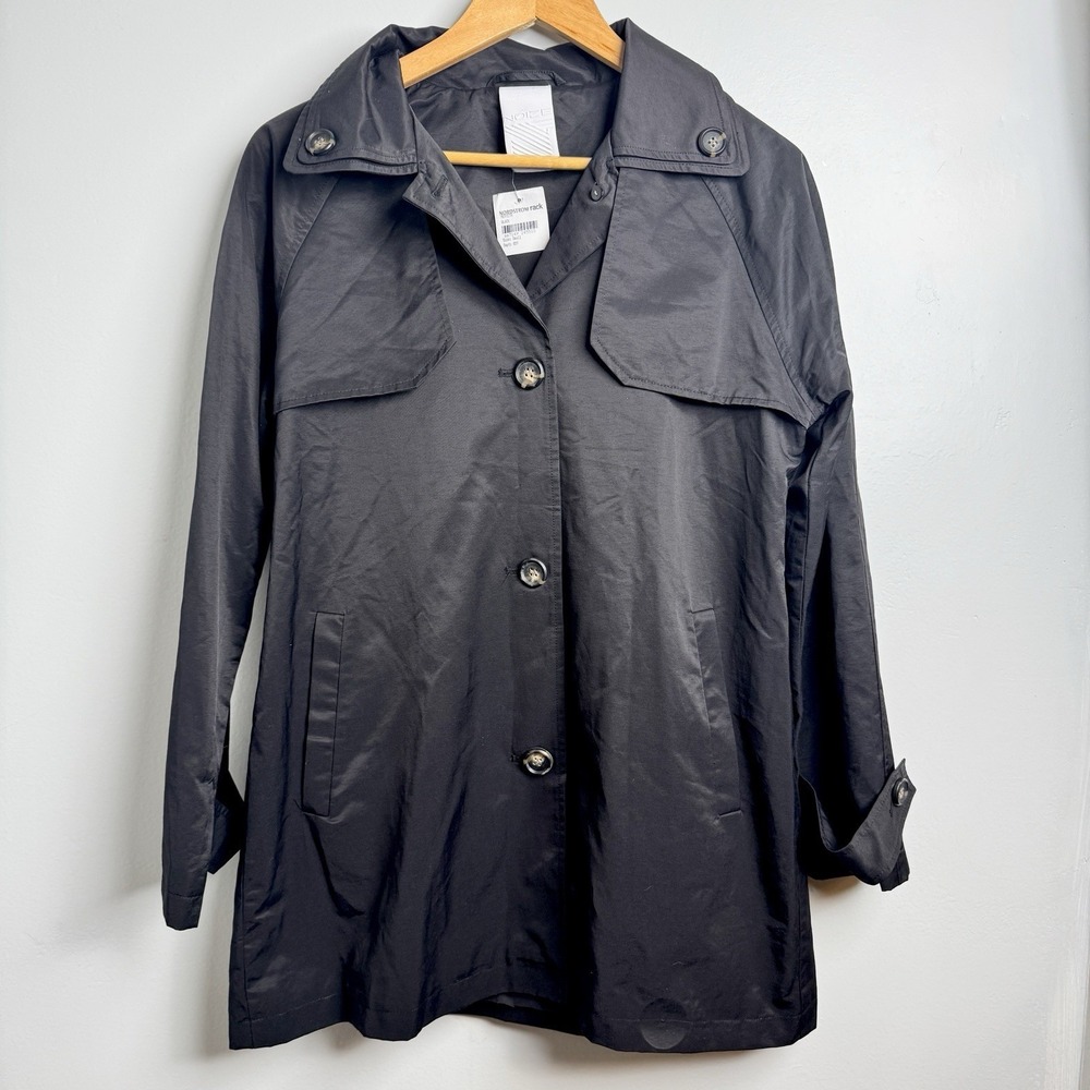 NOIZE Women's Small Black Meryeta‎ Trench Coat NWT